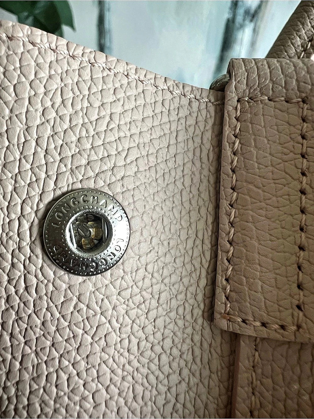Longchamp Le Roseau Top Handle Bag Le Top Handle Leather Tote in Pink/Nude - Picture 6 of 12